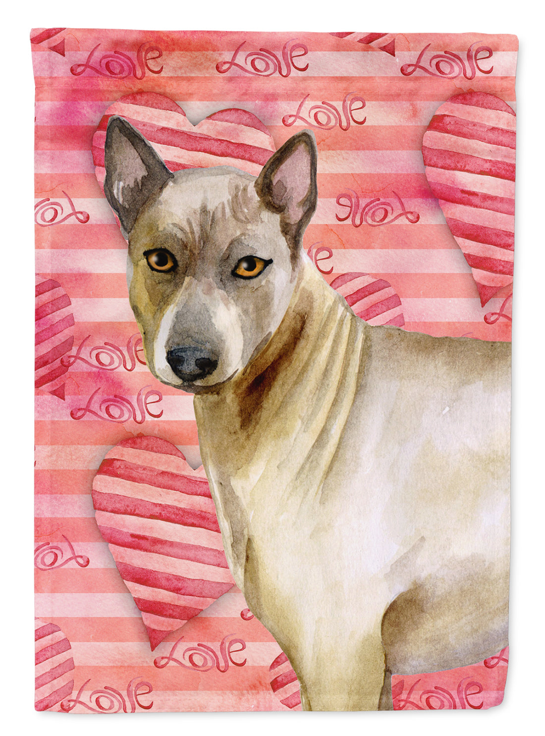 Thai Ridgeback Love Flag Canvas House Size BB9767CHF  the-store.com.