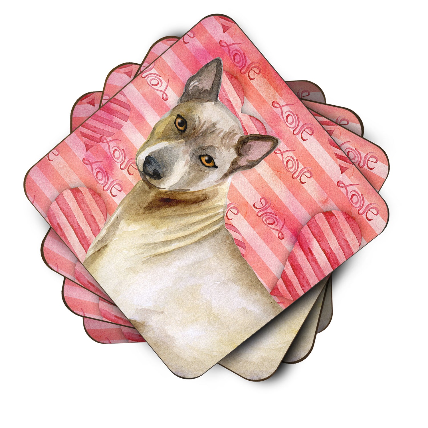 Thai Ridgeback Love Foam Coaster Set of 4 BB9767FC - the-store.com