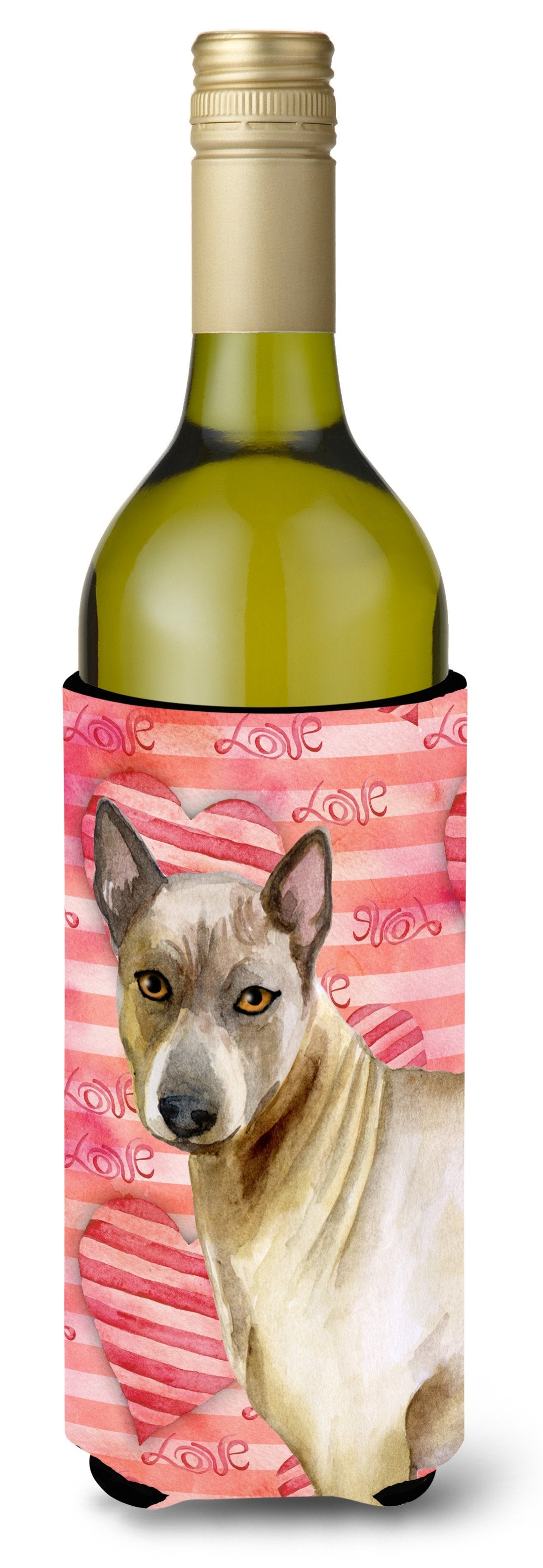 Thai Ridgeback Love Wine Bottle Beverge Insulator Hugger BB9767LITERK by Caroline&#39;s Treasures