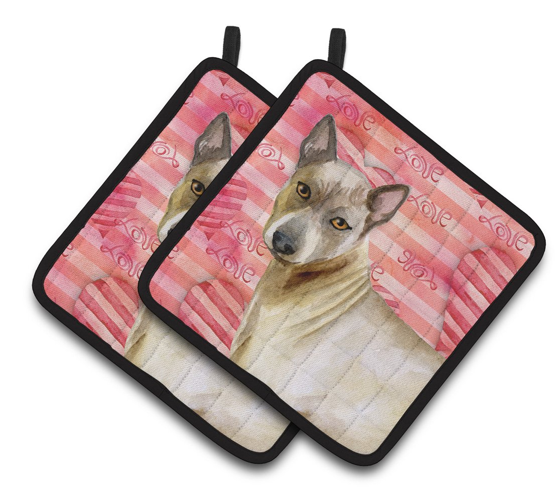 Thai Ridgeback Love Pair of Pot Holders BB9767PTHD by Caroline's Treasures