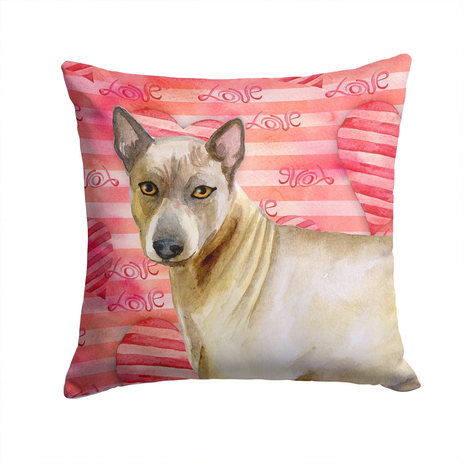 Thai Ridgeback Love Fabric Decorative Pillow BB9767PW1414 - the-store.com