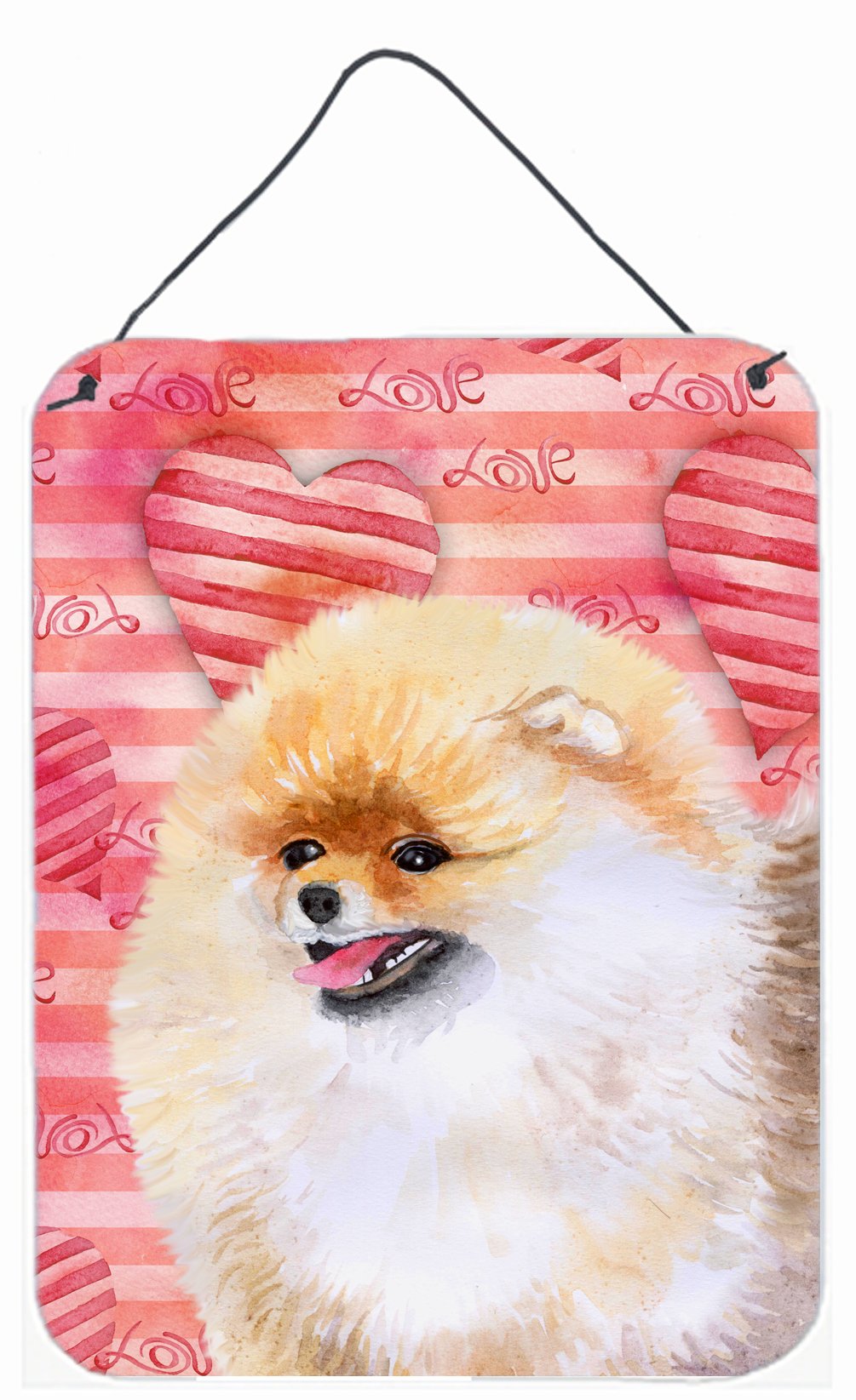 Pomeranian Love Wall or Door Hanging Prints BB9769DS1216 by Caroline&#39;s Treasures