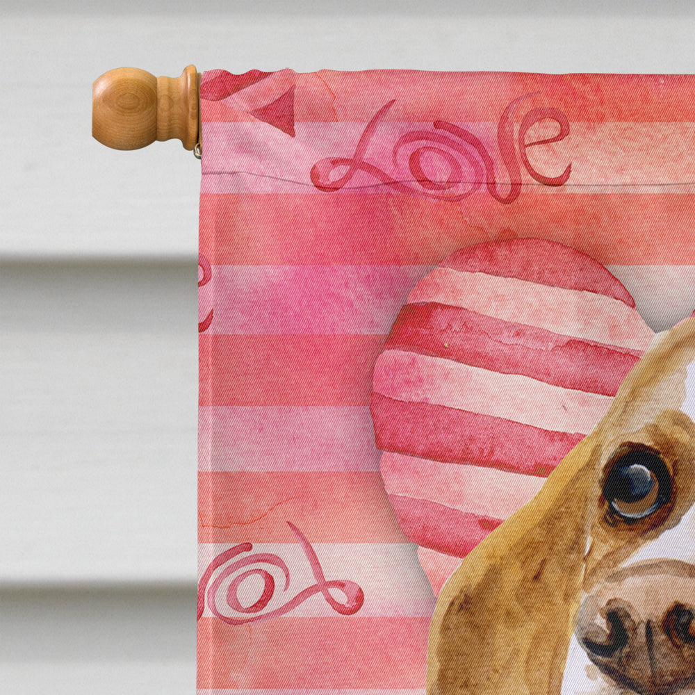 Beagle Love Flag Canvas House Size BB9773CHF  the-store.com.