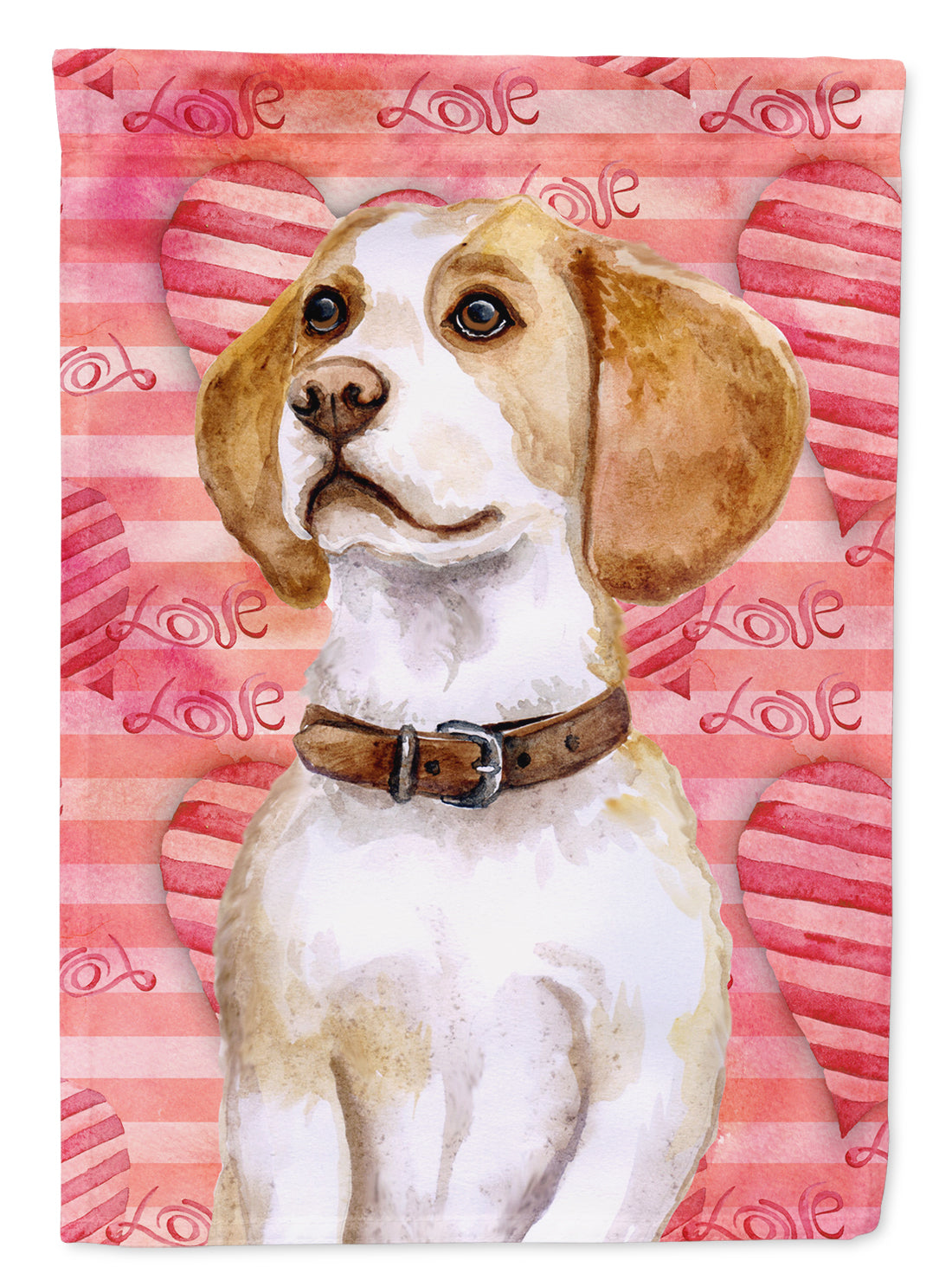 Beagle Love Flag Canvas House Size BB9773CHF  the-store.com.