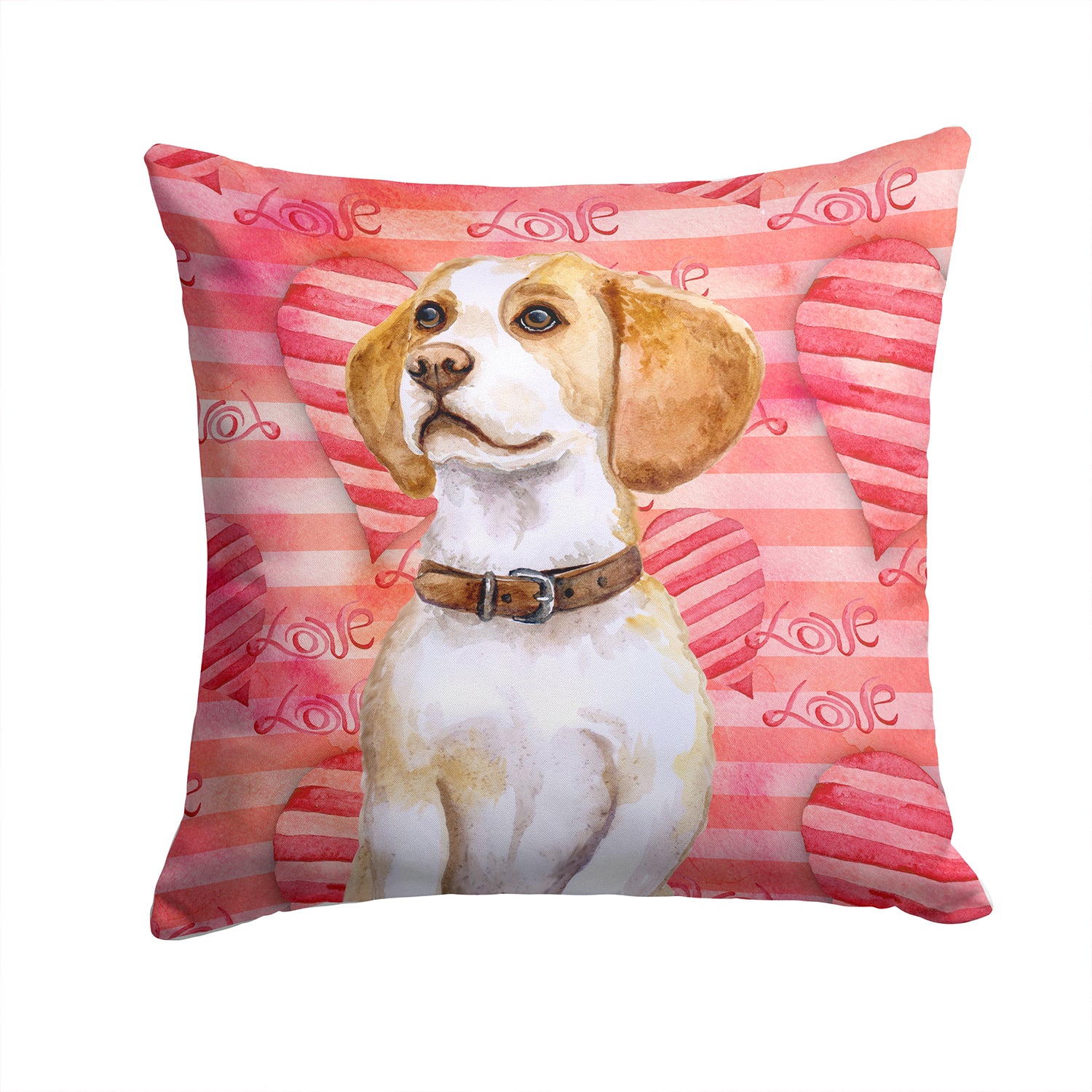 Beagle Love Fabric Decorative Pillow BB9773PW1414 - the-store.com