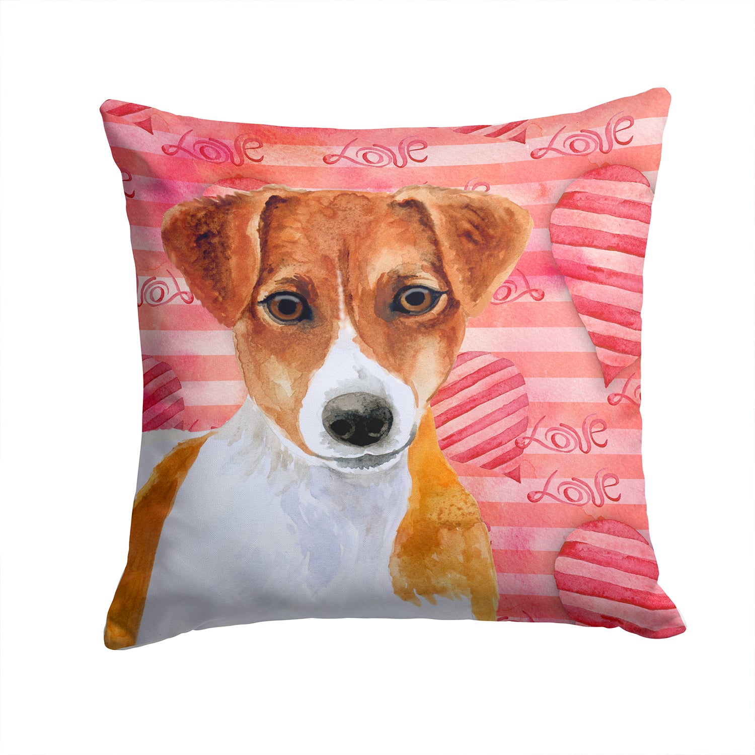 Jack Russell Terrier Love Fabric Decorative Pillow BB9776PW1414 - the-store.com