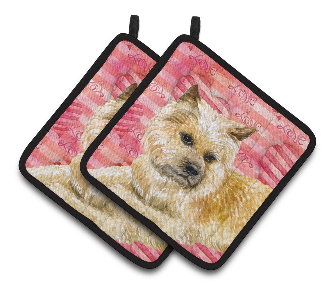 Cairn Terrier Love Pair of Pot Holders BB9777PTHD by Caroline's Treasures