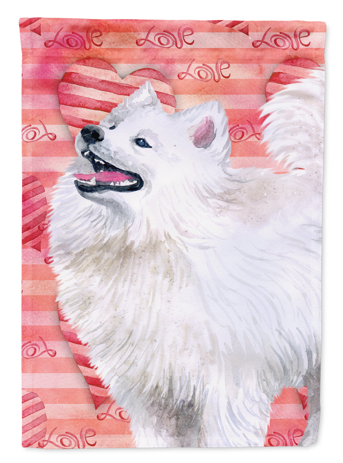 Samoyed Love Flag Garden Size BB9778GF  the-store.com.