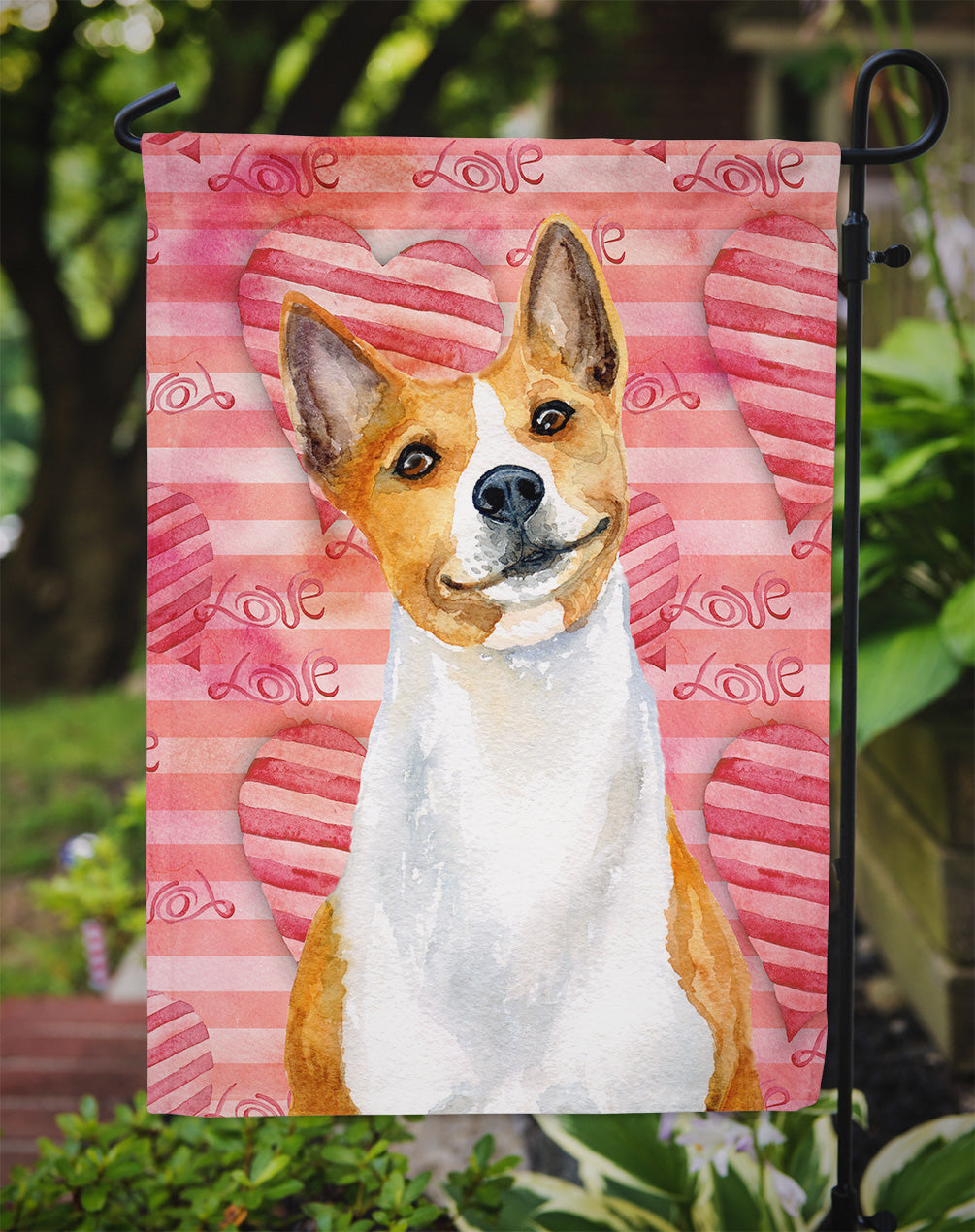 Basenji Love Flag Garden Size BB9779GF  the-store.com.