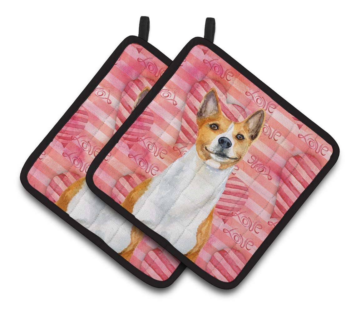 Basenji Love Pair of Pot Holders BB9779PTHD by Caroline's Treasures