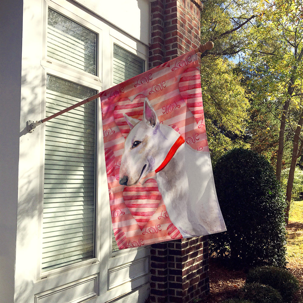 Bull Terrier Love Flag Canvas House Size BB9780CHF  the-store.com.