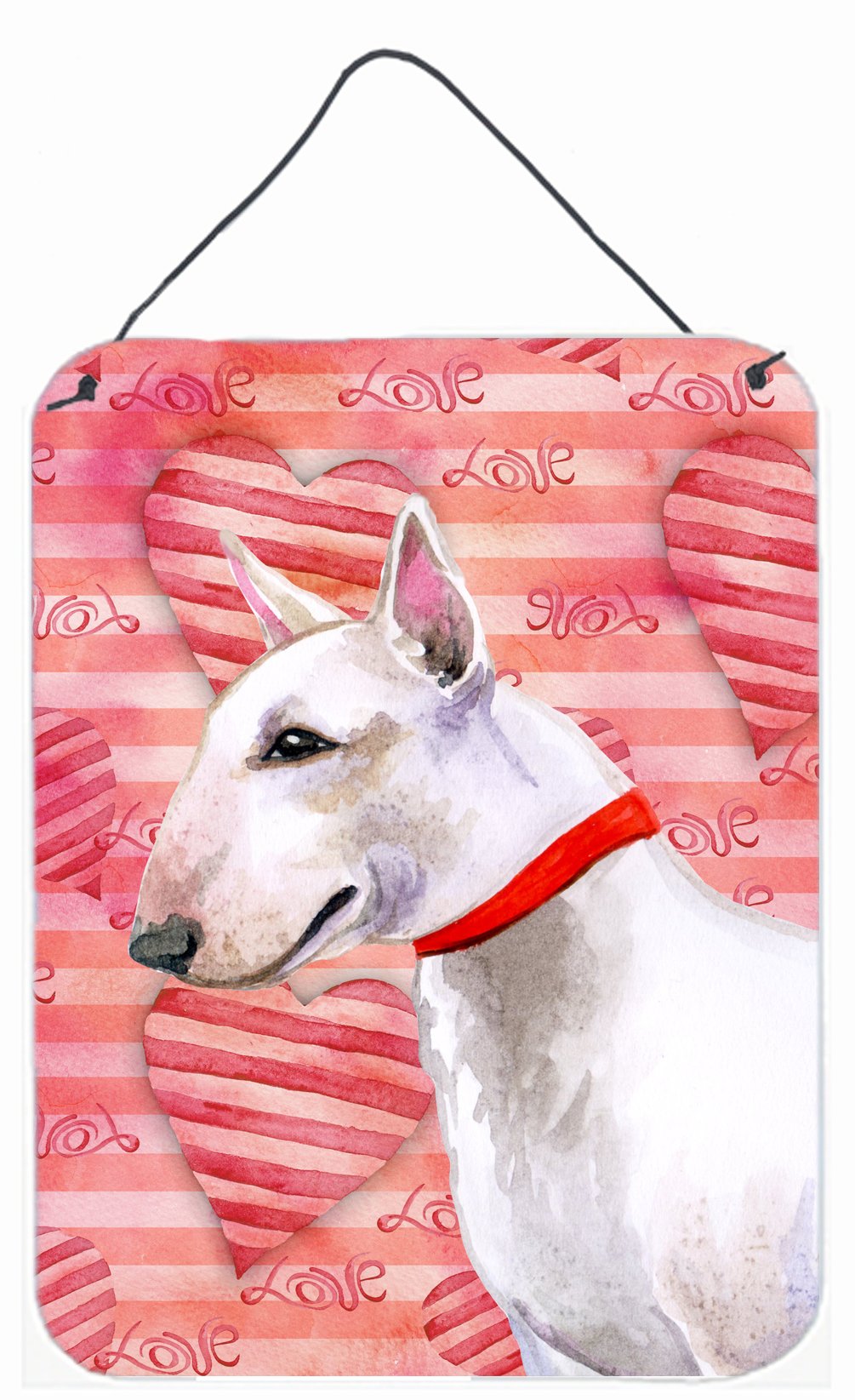 Bull Terrier Love Wall or Door Hanging Prints BB9780DS1216 by Caroline's Treasures