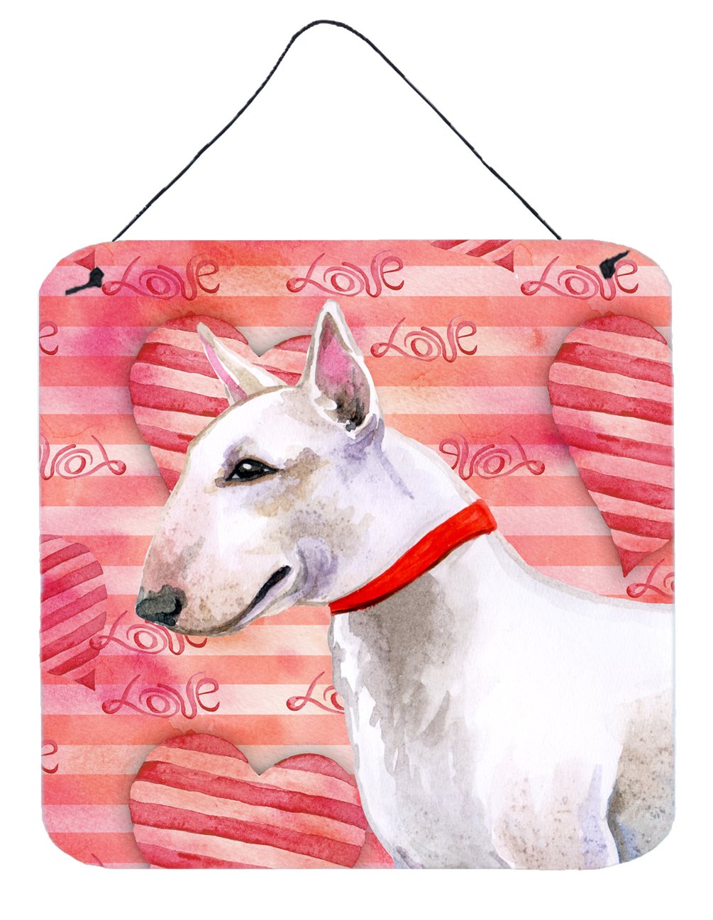 Bull Terrier Love Wall or Door Hanging Prints BB9780DS66 by Caroline's Treasures