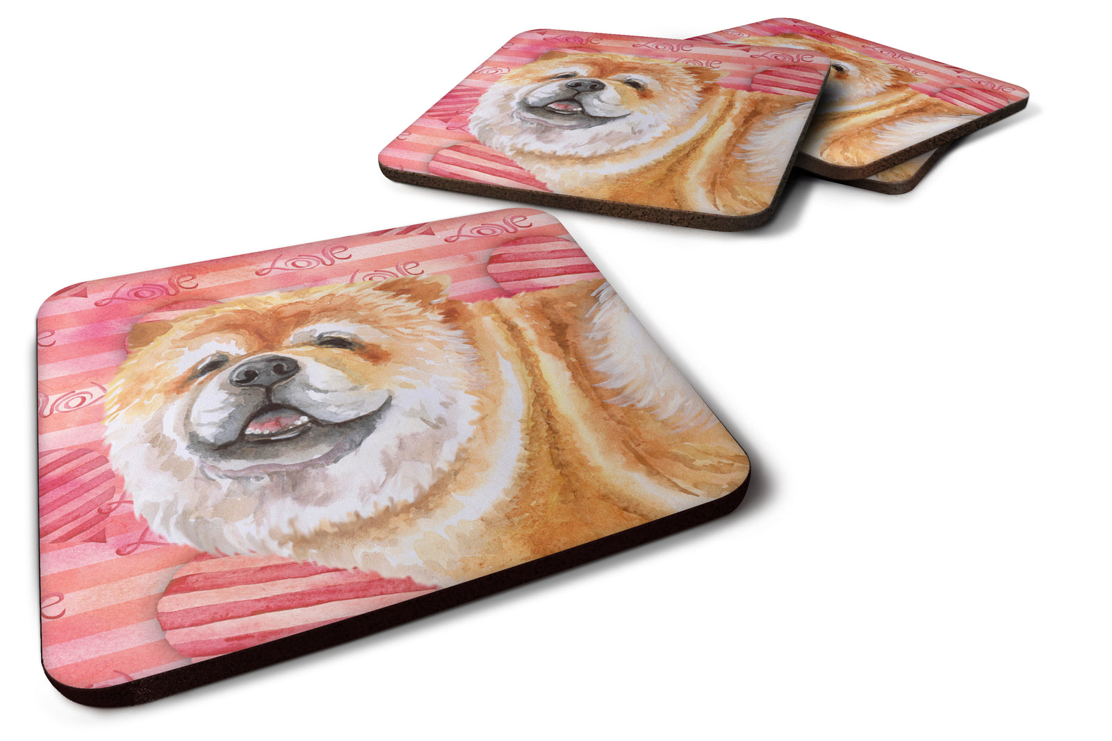 Cane Corso Love Foam Coaster Set of 4 BB9782FC - the-store.com