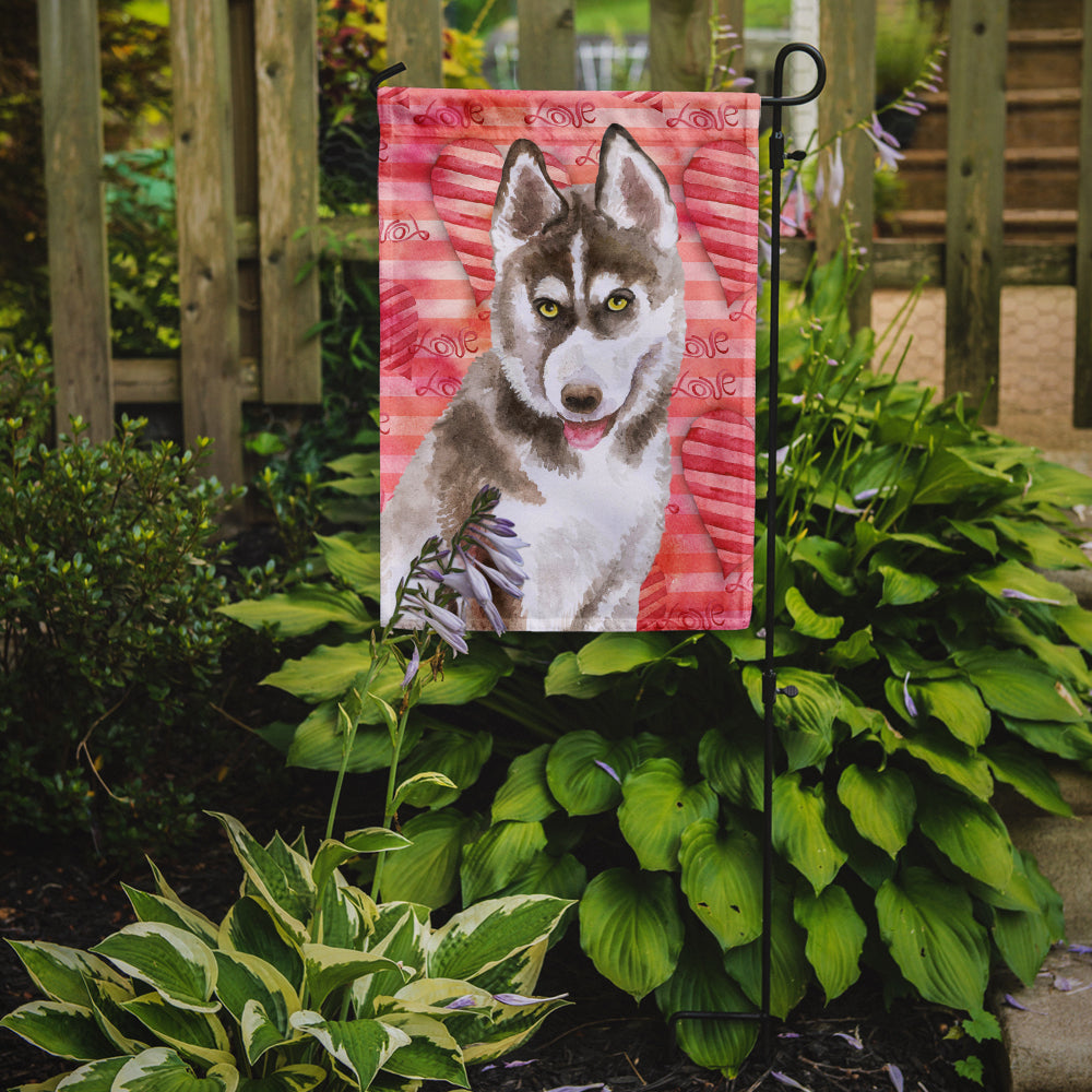 Siberian Husky Grey Love Flag Garden Size BB9783GF  the-store.com.