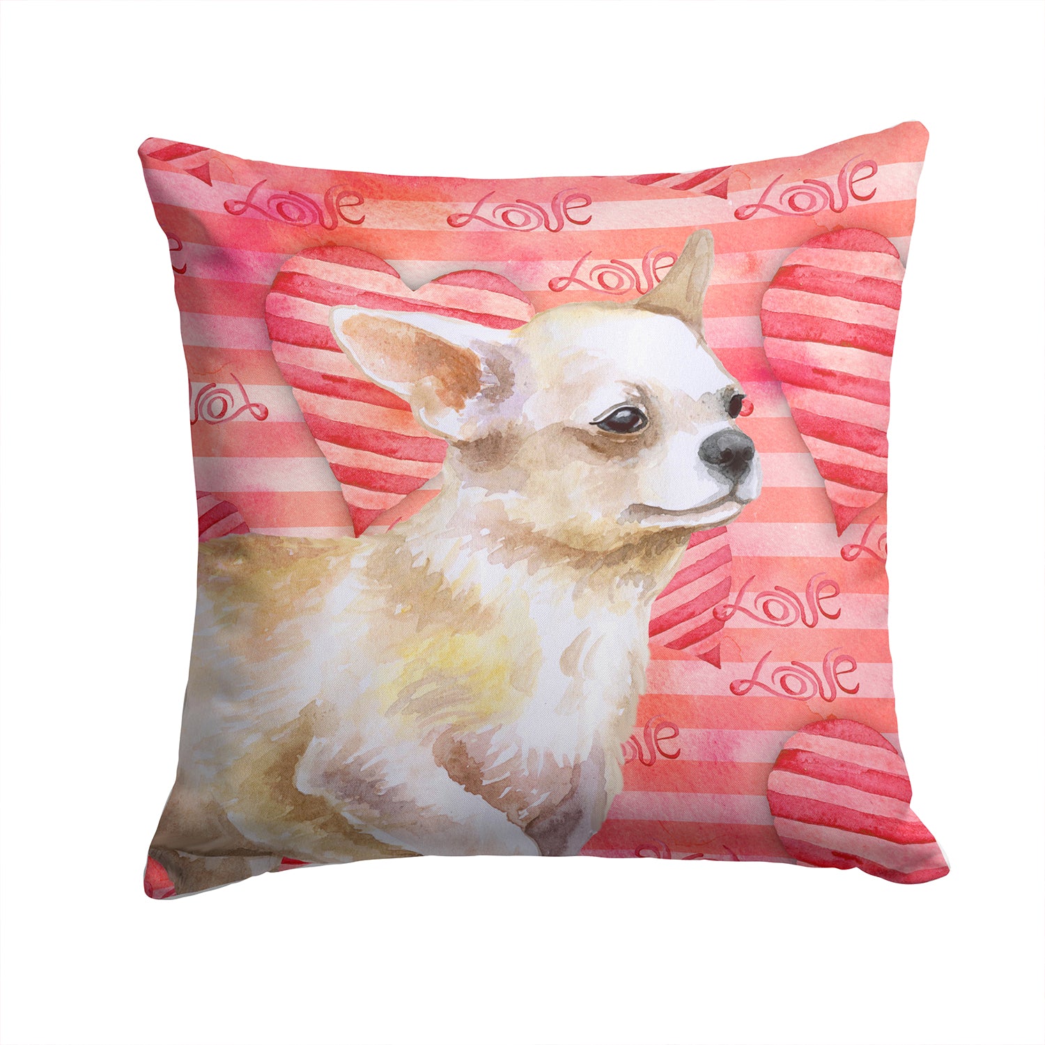 Chihuahua Leg up Love Fabric Decorative Pillow BB9784PW1414 - the-store.com