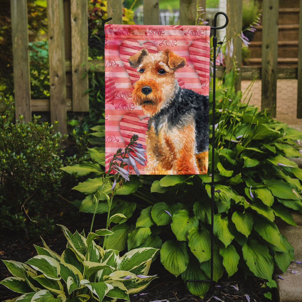 Welsh Terrier Love Flag Garden Size BB9787GF  the-store.com.