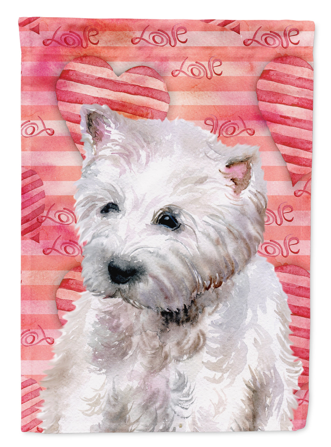 Westie Love Flag Canvas House Size BB9788CHF  the-store.com.