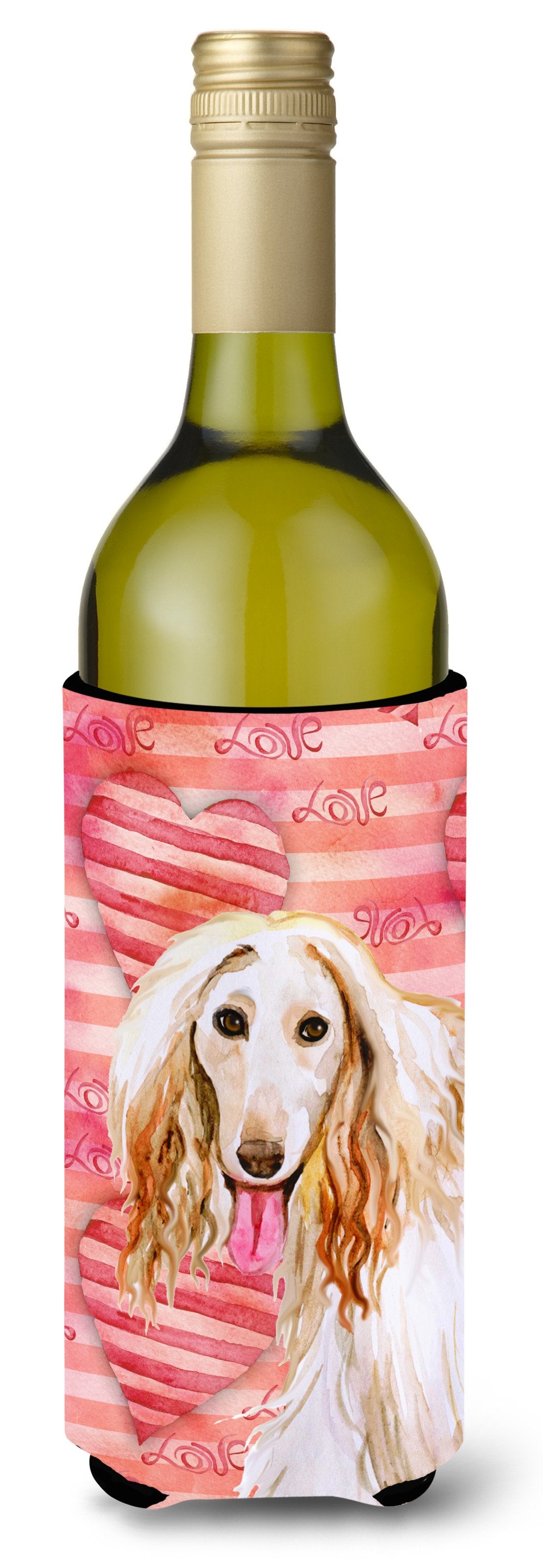 Afghan Hound Love Wine Bottle Beverge Insulator Hugger BB9789LITERK by Caroline's Treasures