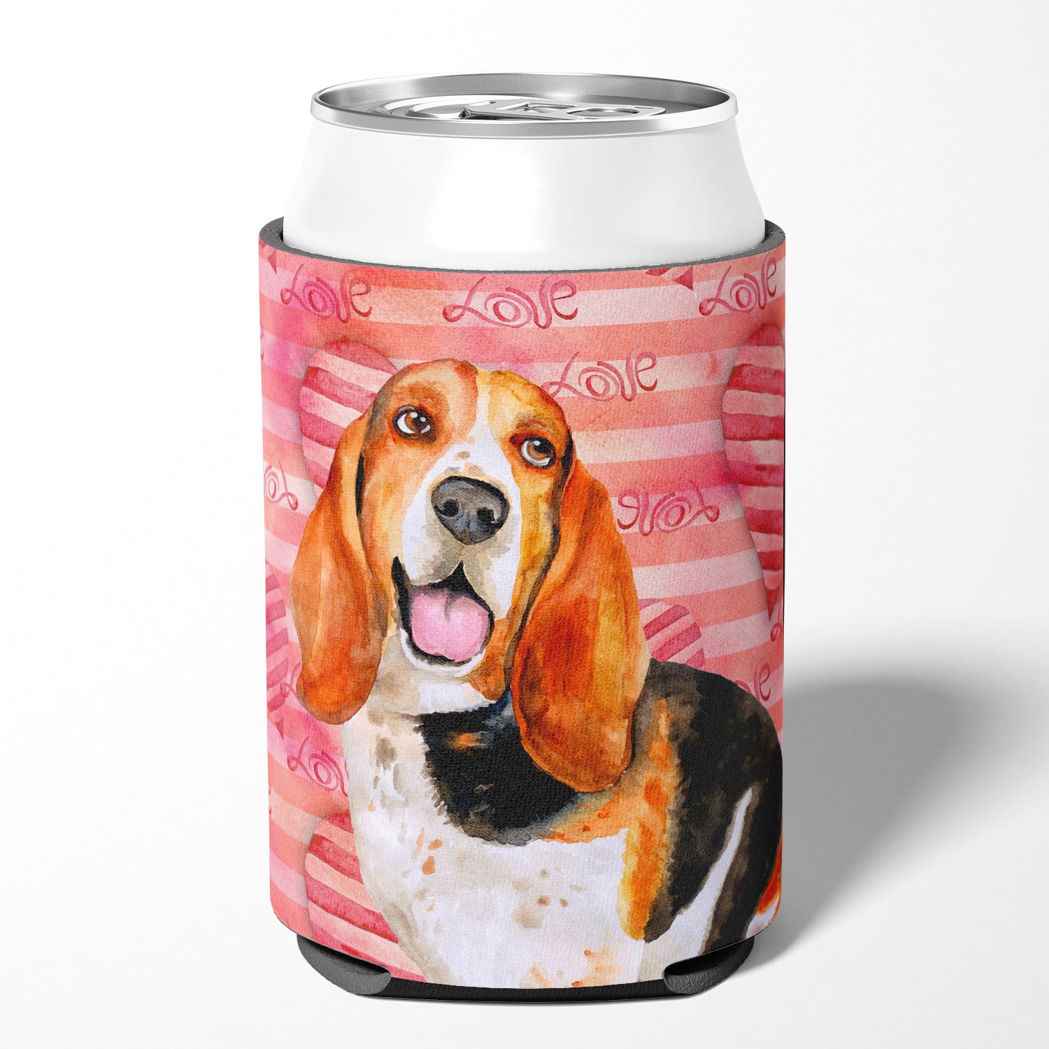 Basset Hound Love Can or Bottle Hugger BB9791CC  the-store.com.