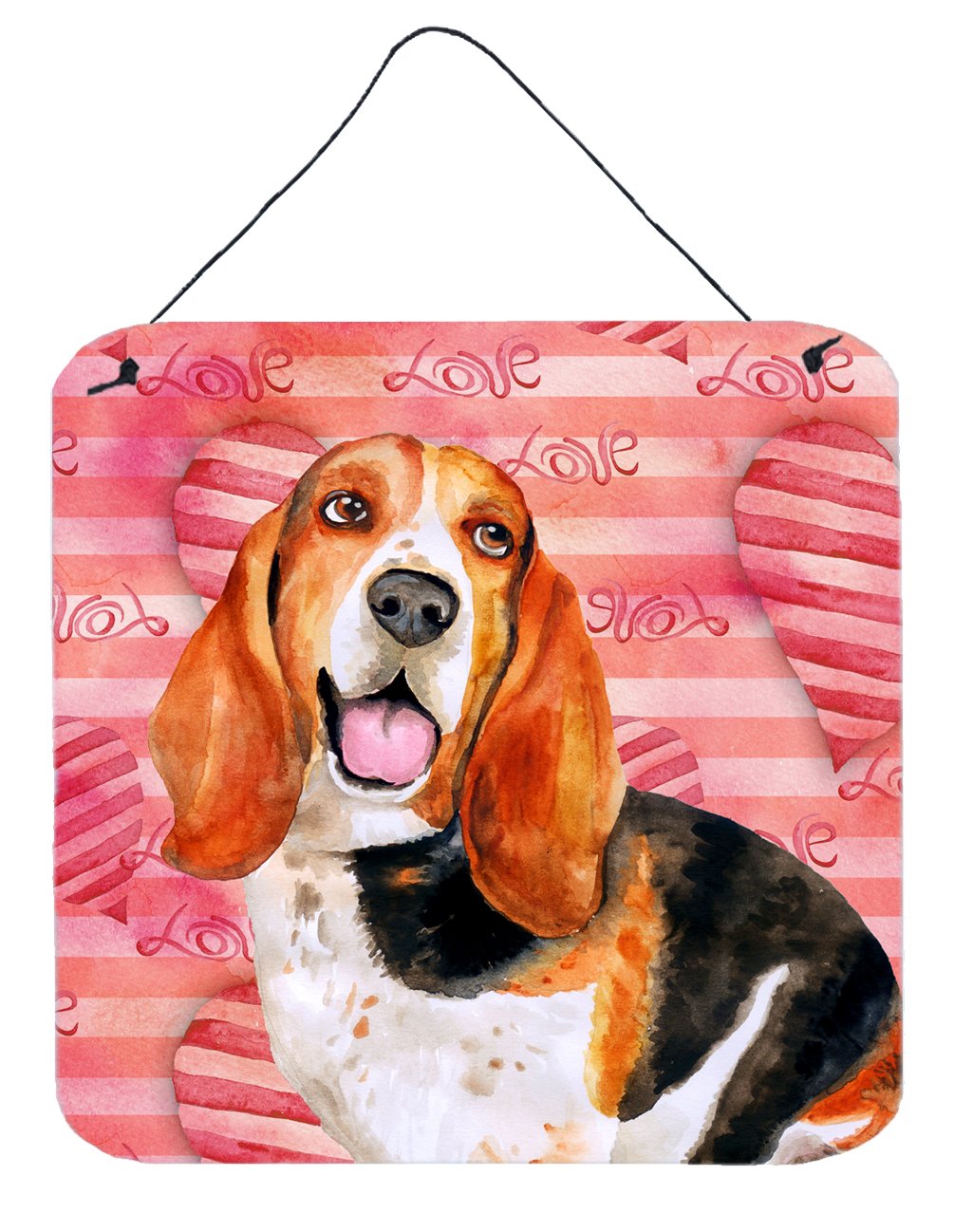 Basset Hound Love Wall or Door Hanging Prints BB9791DS66 by Caroline's Treasures