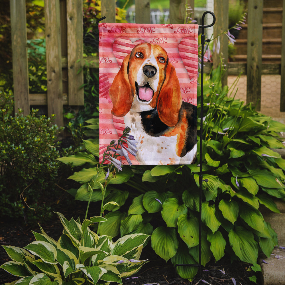 Basset Hound Love Flag Garden Size BB9791GF  the-store.com.