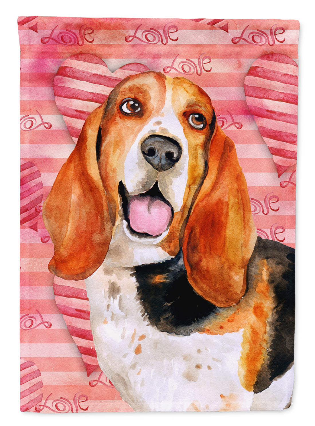 Basset Hound Love Flag Garden Size BB9791GF  the-store.com.