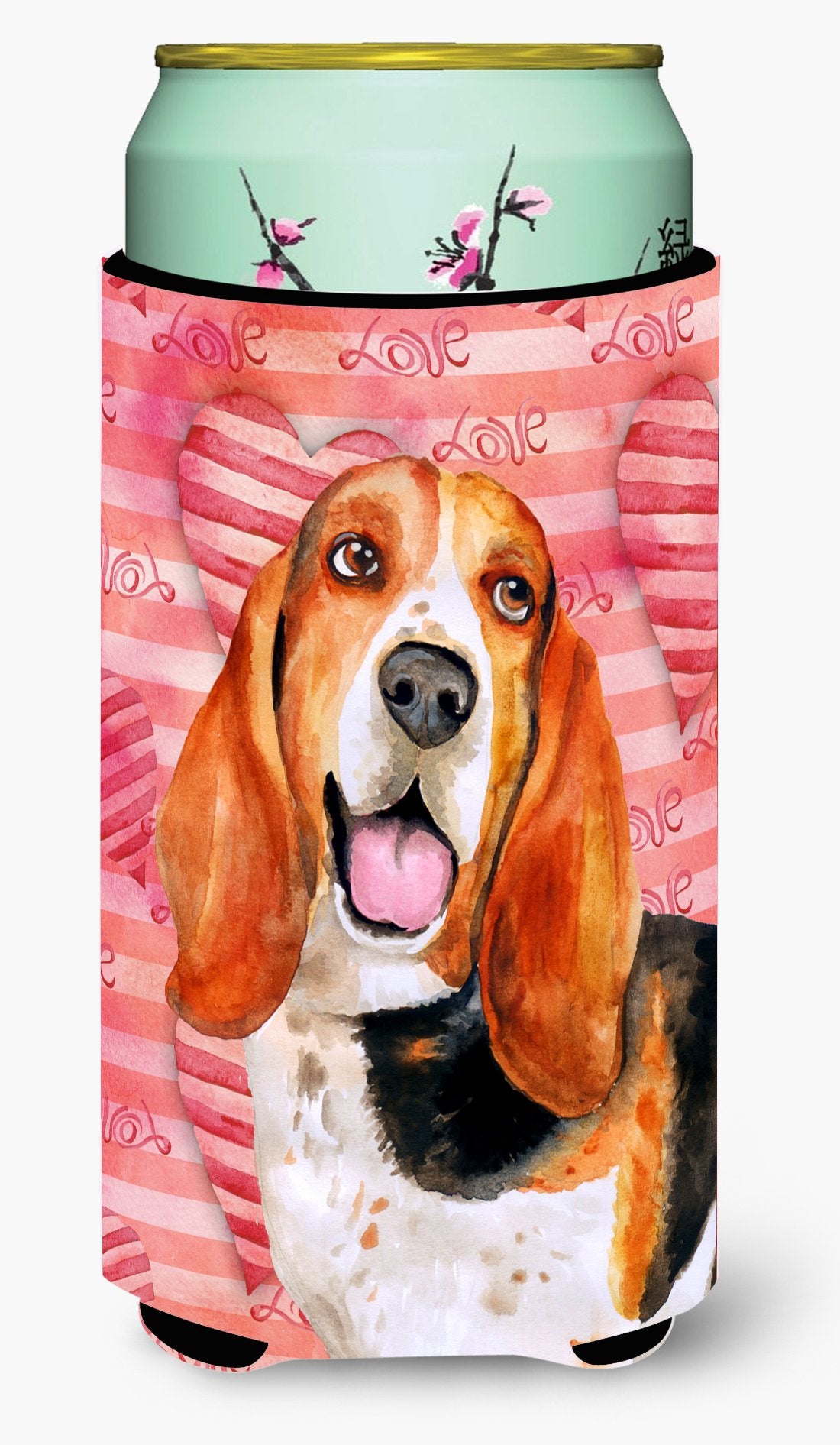 Basset Hound Love Tall Boy Beverage Insulator Hugger BB9791TBC by Caroline's Treasures