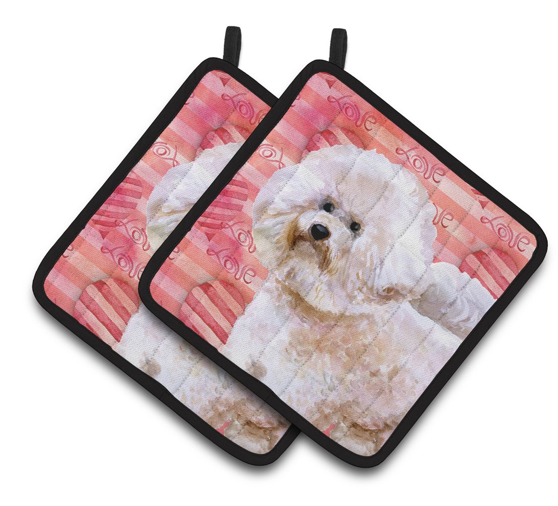 Bichon Frise #2 Love Pair of Pot Holders BB9792PTHD by Caroline's Treasures