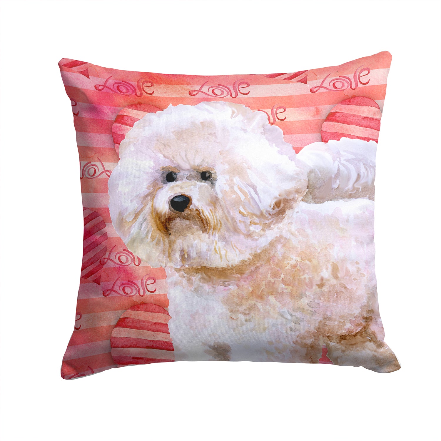 Bichon Frise #2 Love Fabric Decorative Pillow BB9792PW1414 - the-store.com