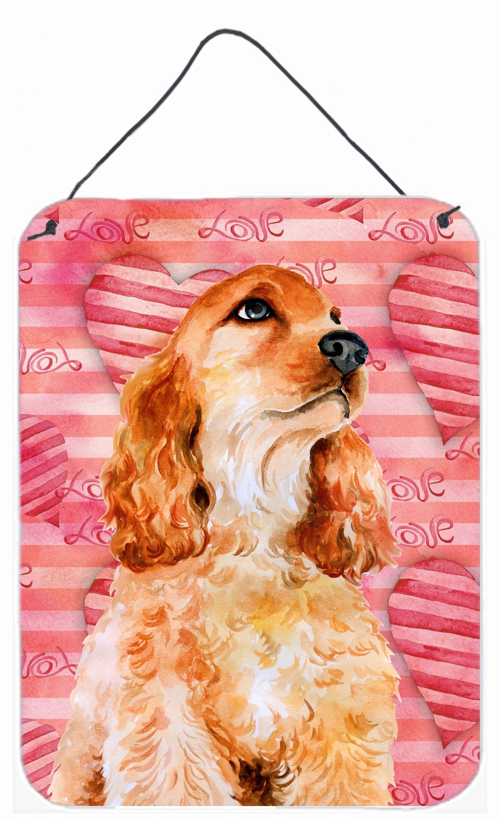 Cocker Spaniel Love Wall or Door Hanging Prints BB9793DS1216 by Caroline's Treasures