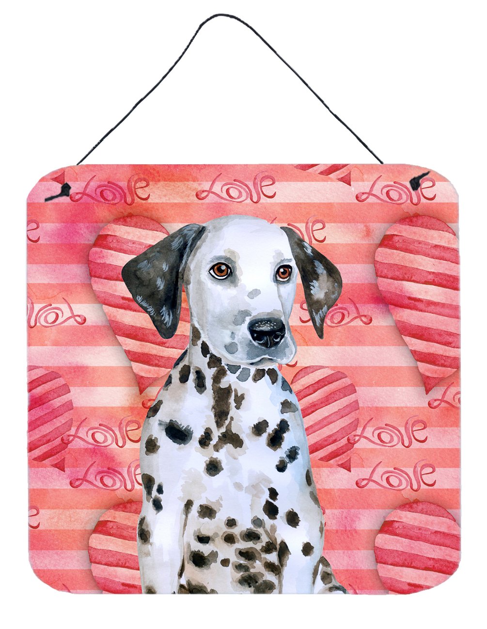 Dalmatian Puppy Love Wall or Door Hanging Prints BB9795DS66 by Caroline's Treasures