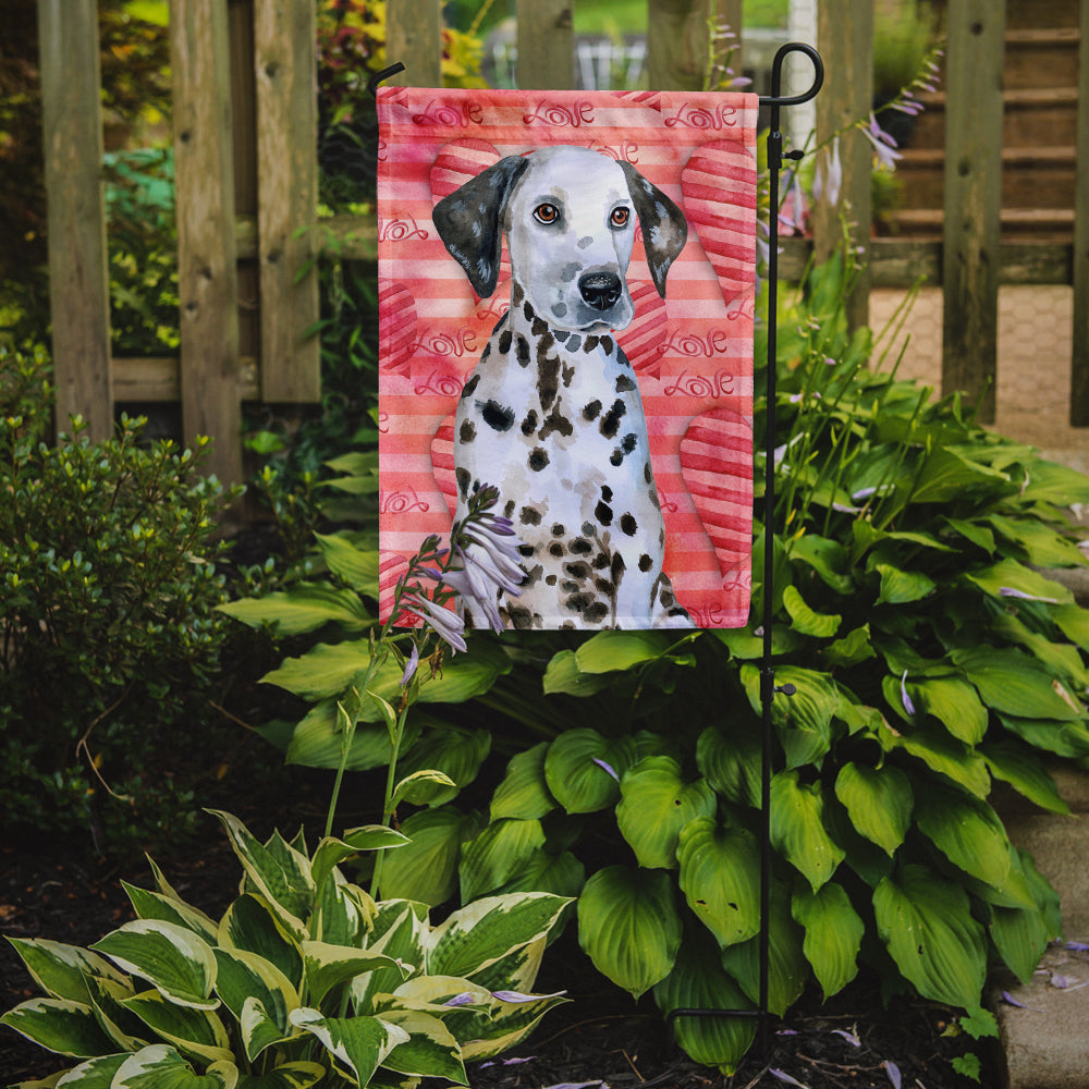 Dalmatian Puppy Love Flag Garden Size BB9795GF  the-store.com.