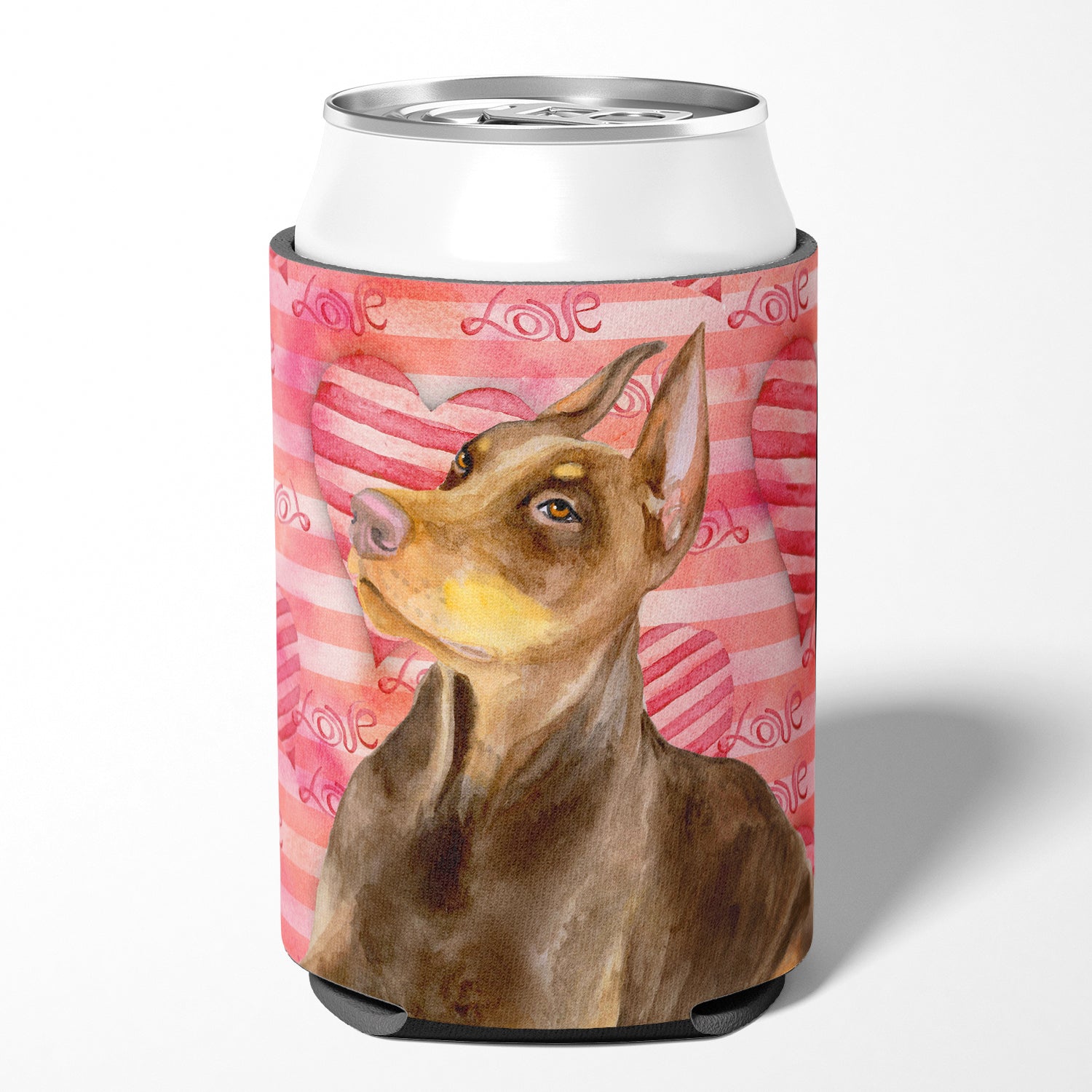 Doberman Pinscher Love Can or Bottle Hugger BB9796CC  the-store.com.