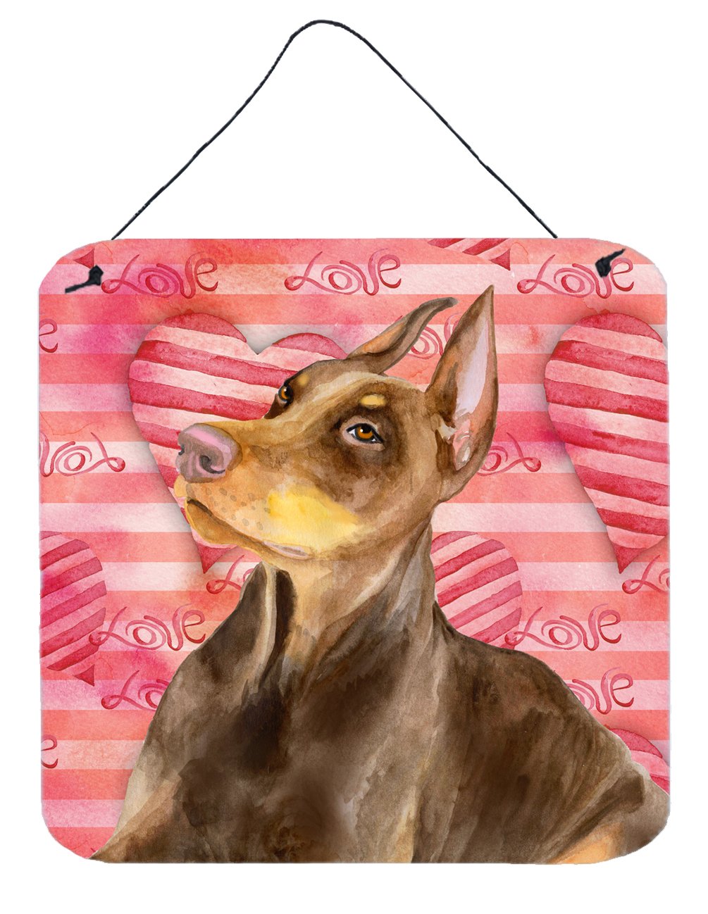 Doberman Pinscher Love Wall or Door Hanging Prints BB9796DS66 by Caroline's Treasures