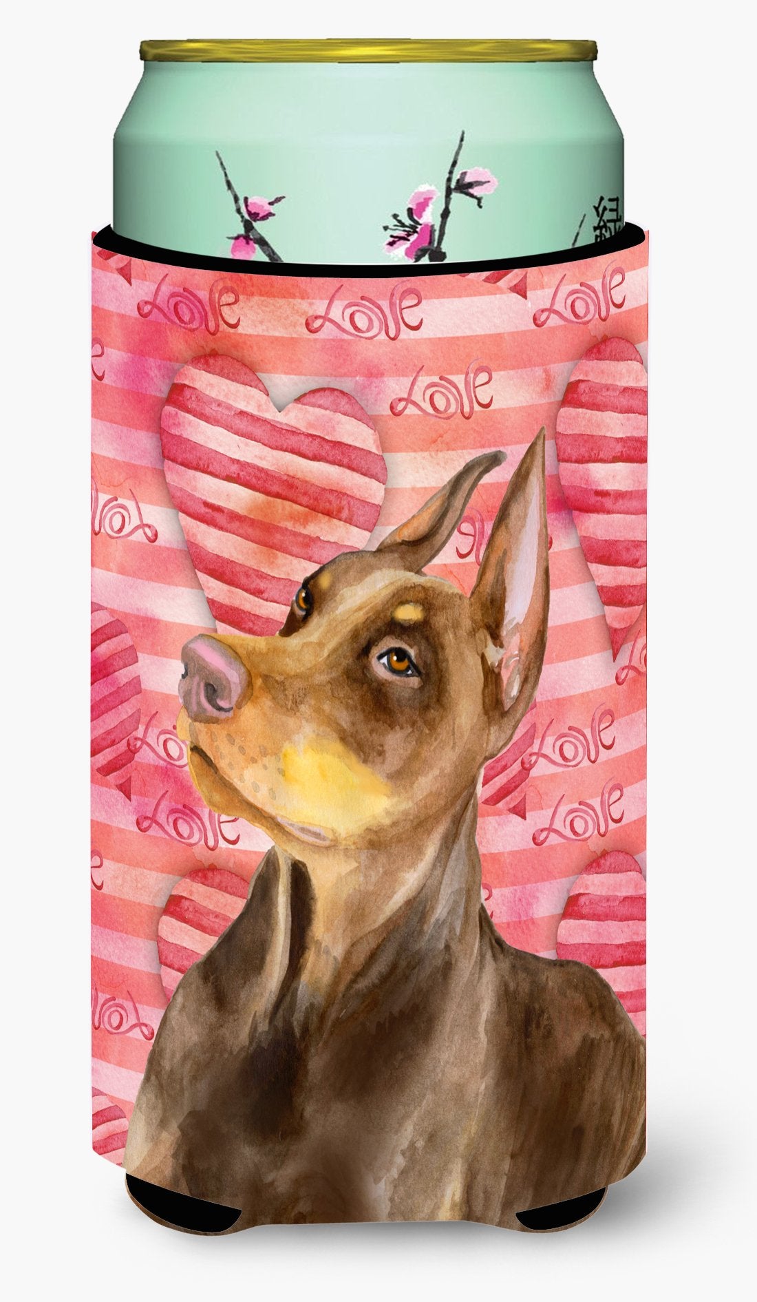 Doberman Pinscher Love Tall Boy Beverage Insulator Hugger BB9796TBC by Caroline&#39;s Treasures