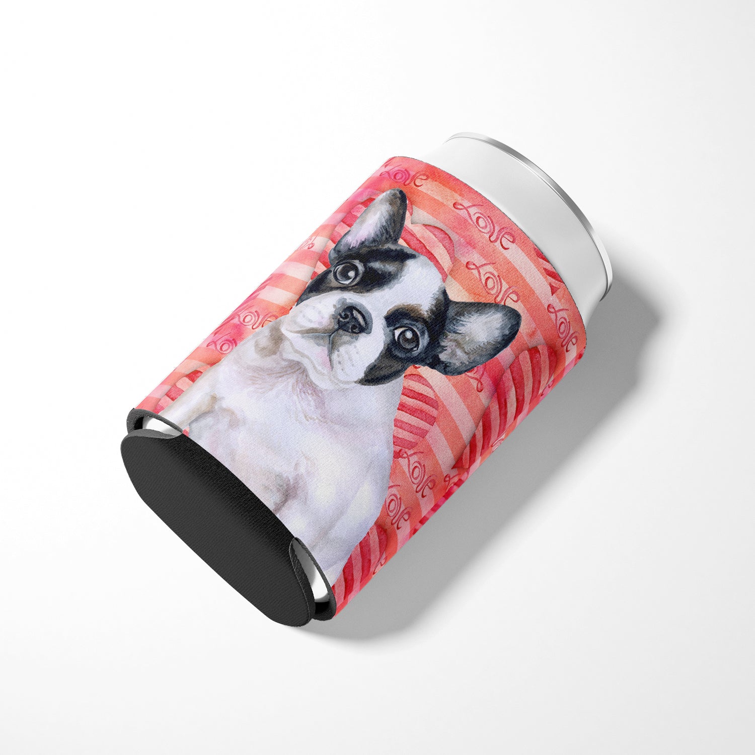 French Bulldog Black White Love Can or Bottle Hugger BB9797CC  the-store.com.