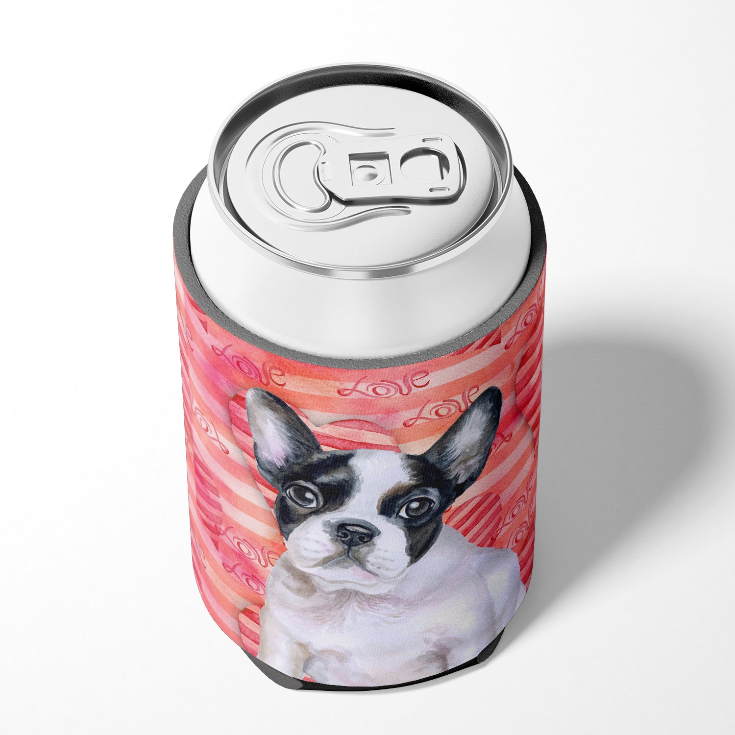 French Bulldog Black White Love Can or Bottle Hugger BB9797CC  the-store.com.