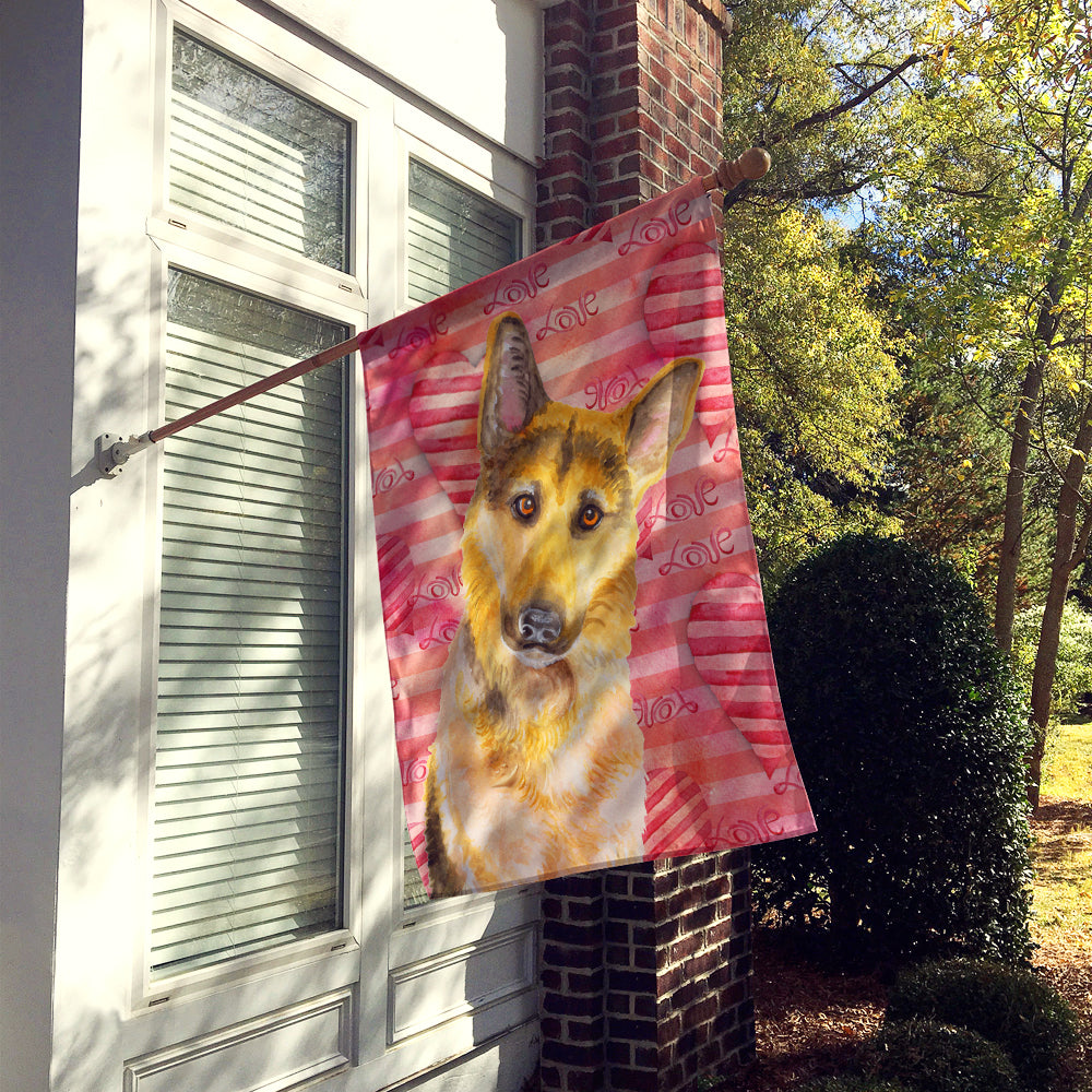 German Shepherd #2 Love Flag Canvas House Size BB9798CHF  the-store.com.