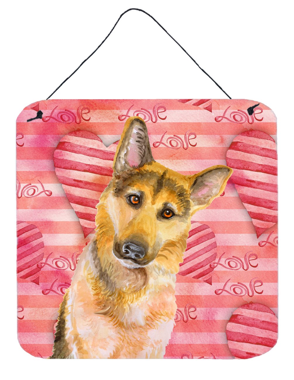 German Shepherd #2 Love Wall or Door Hanging Prints BB9798DS66 by Caroline's Treasures