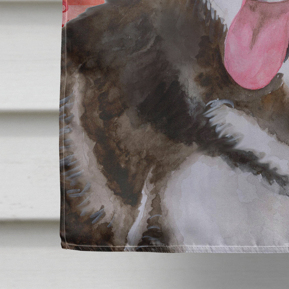 Siberian Husky #2 Love Flag Canvas House Size BB9799CHF  the-store.com.