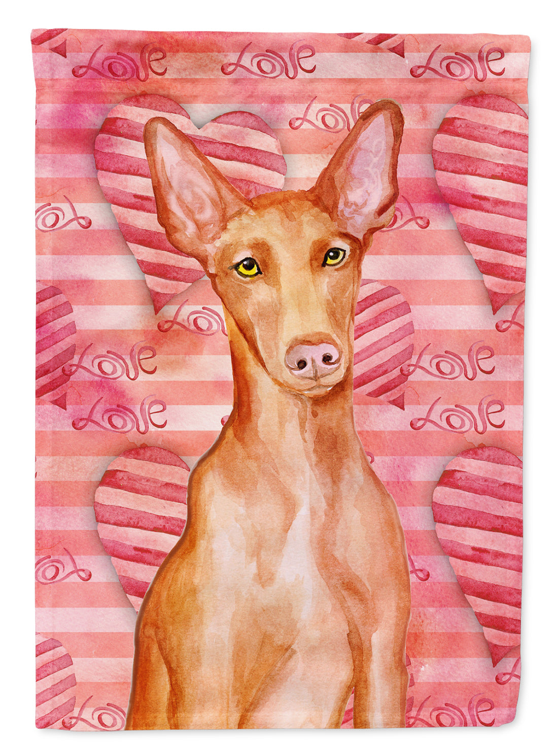 Pharaoh Hound Love Flag Canvas House Size BB9802CHF  the-store.com.