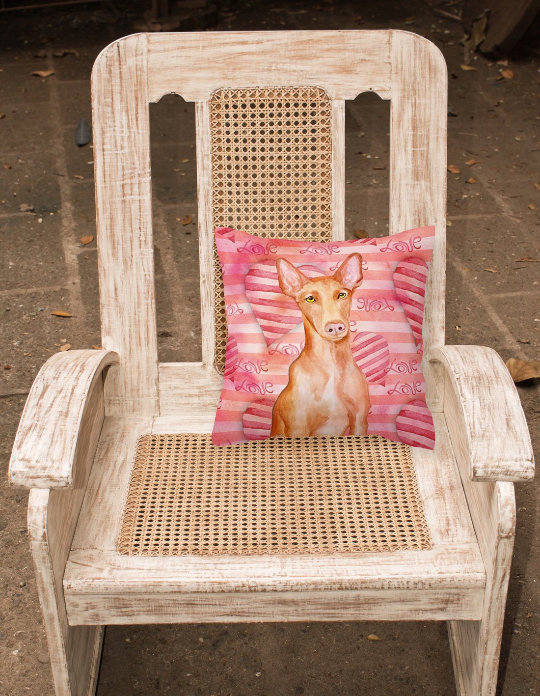 Pharaoh Hound Love Fabric Decorative Pillow BB9802PW1818 by Caroline's Treasures