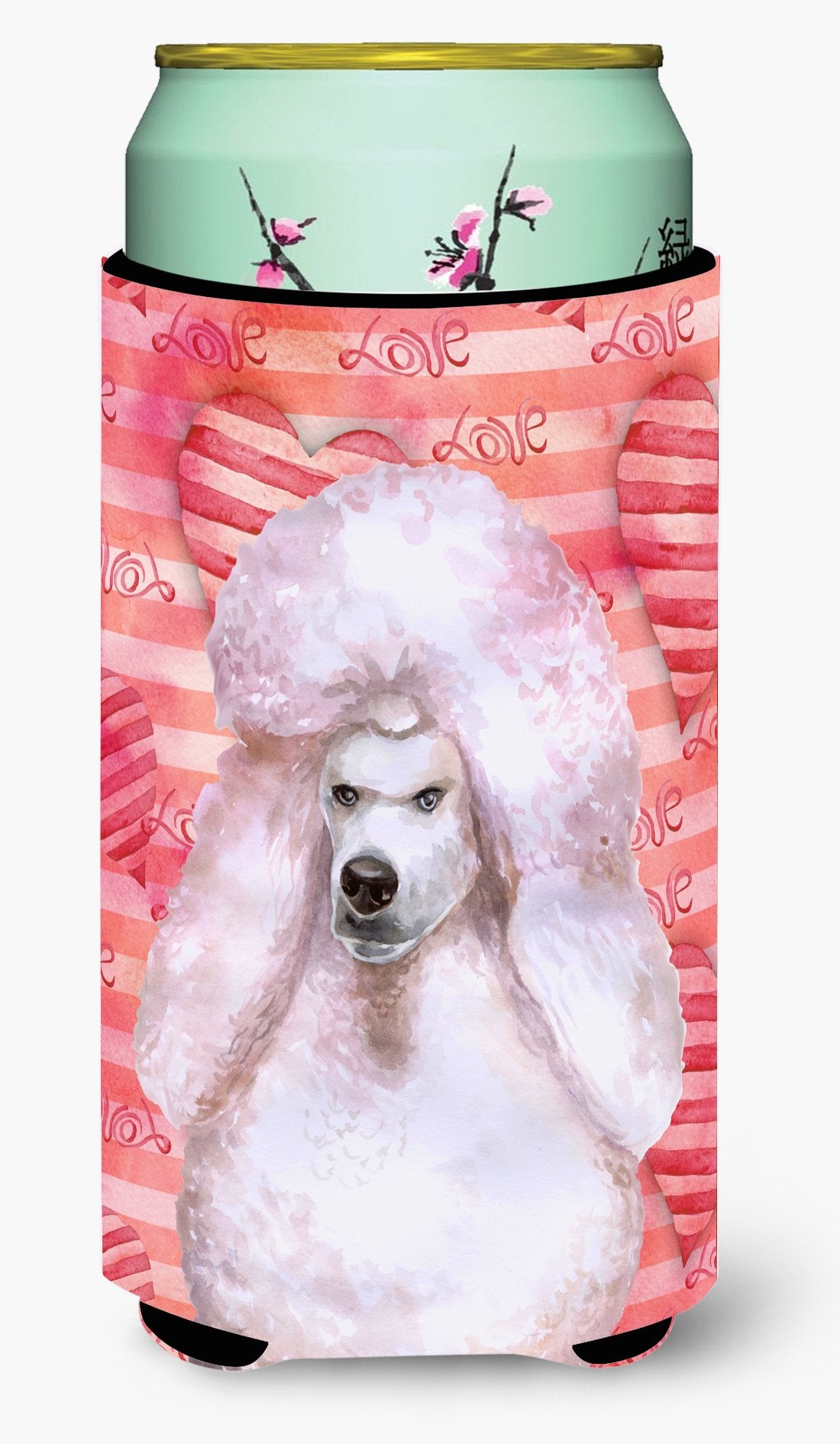 White Standard Poodle Love Tall Boy Beverage Insulator Hugger BB9804TBC by Caroline's Treasures