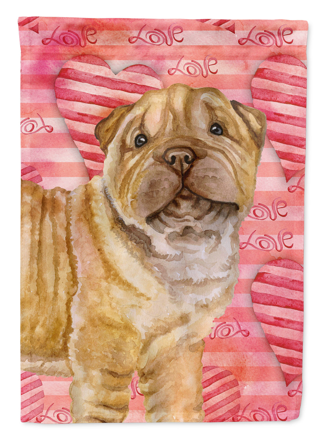 Shar Pei Puppy Love Flag Garden Size BB9806GF  the-store.com.