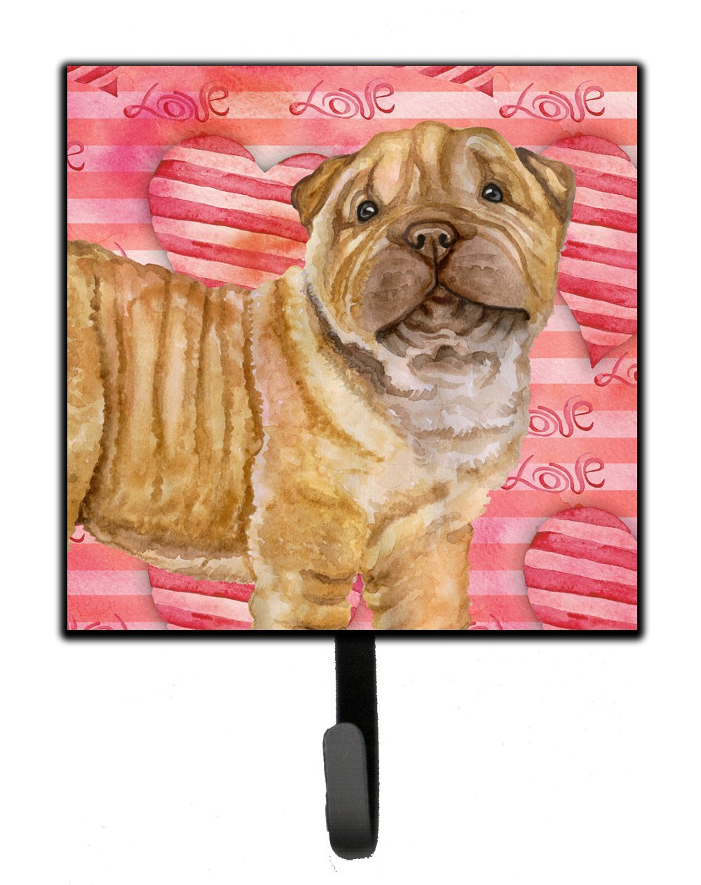 Shar Pei Puppy Love Leash or Key Holder BB9806SH4 by Caroline&#39;s Treasures