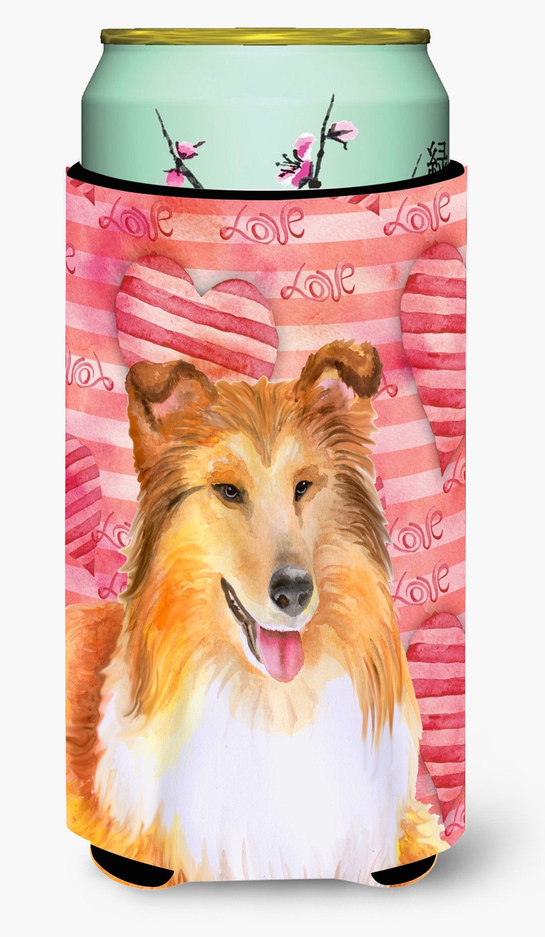 Sheltie Love Tall Boy Beverage Insulator Hugger BB9807TBC by Caroline's Treasures