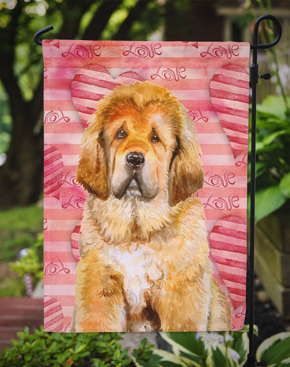 Tibetan Mastiff Love Flag Garden Size BB9808GF  the-store.com.