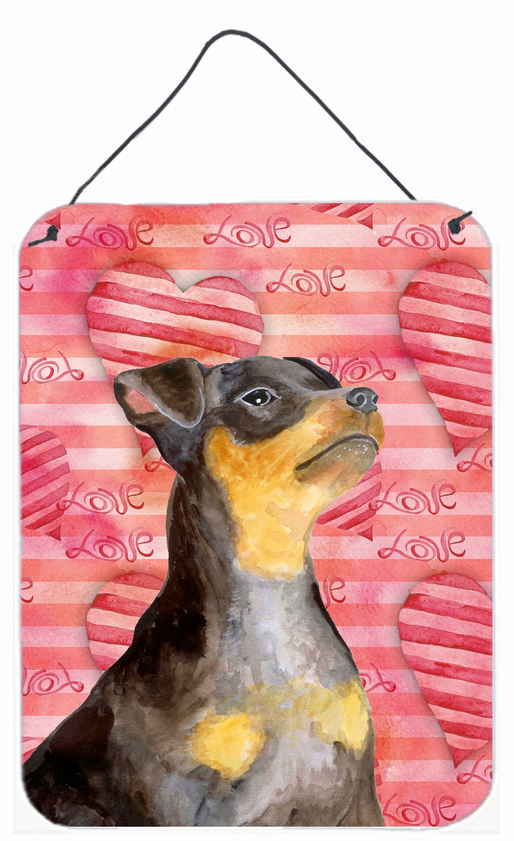 Miniature Pinscher #2 Love Wall or Door Hanging Prints BB9811DS1216 by Caroline&#39;s Treasures