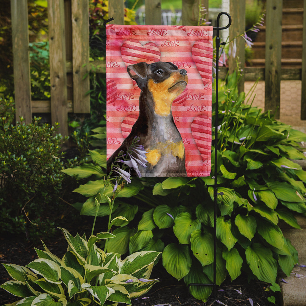 Miniature Pinscher #2 Love Flag Garden Size BB9811GF  the-store.com.